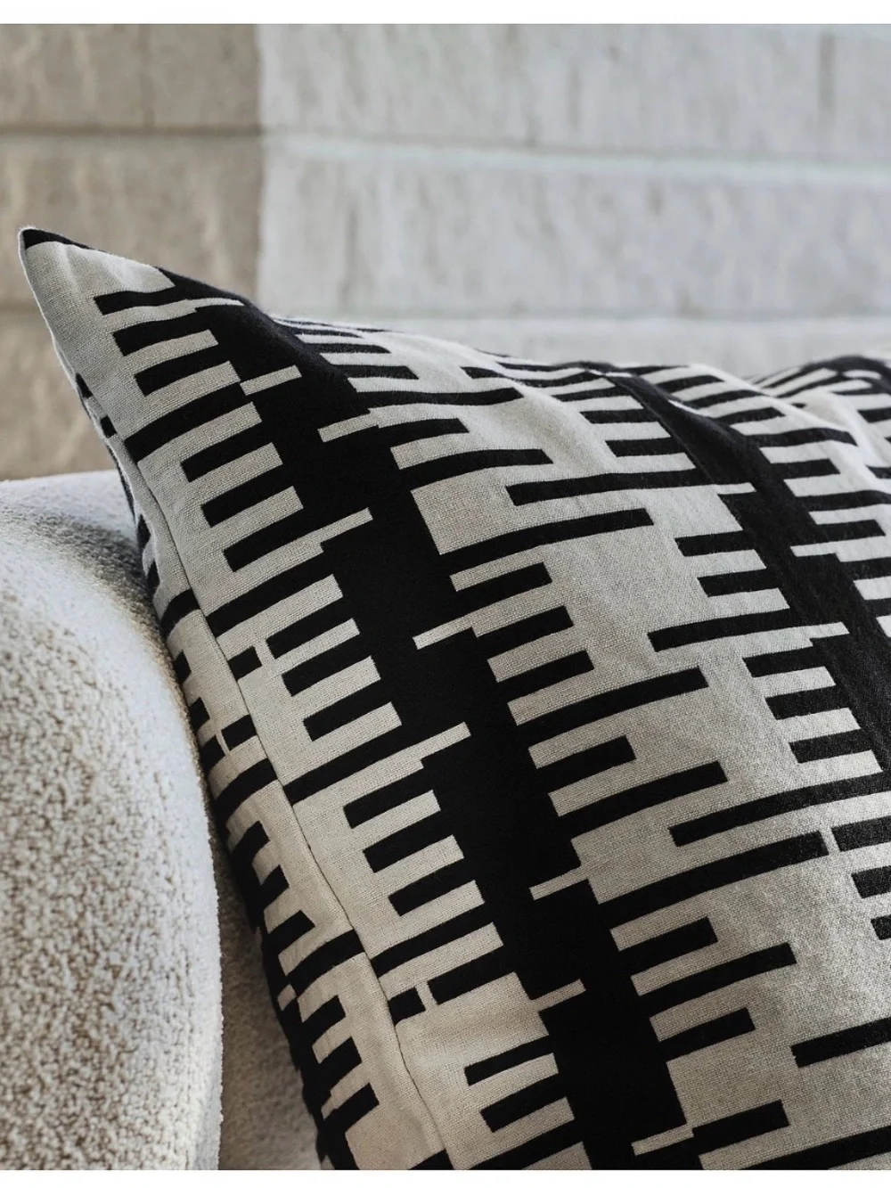 IKEA 2025 Stockholm Black and White Throw Pillow Covers (set of 2)